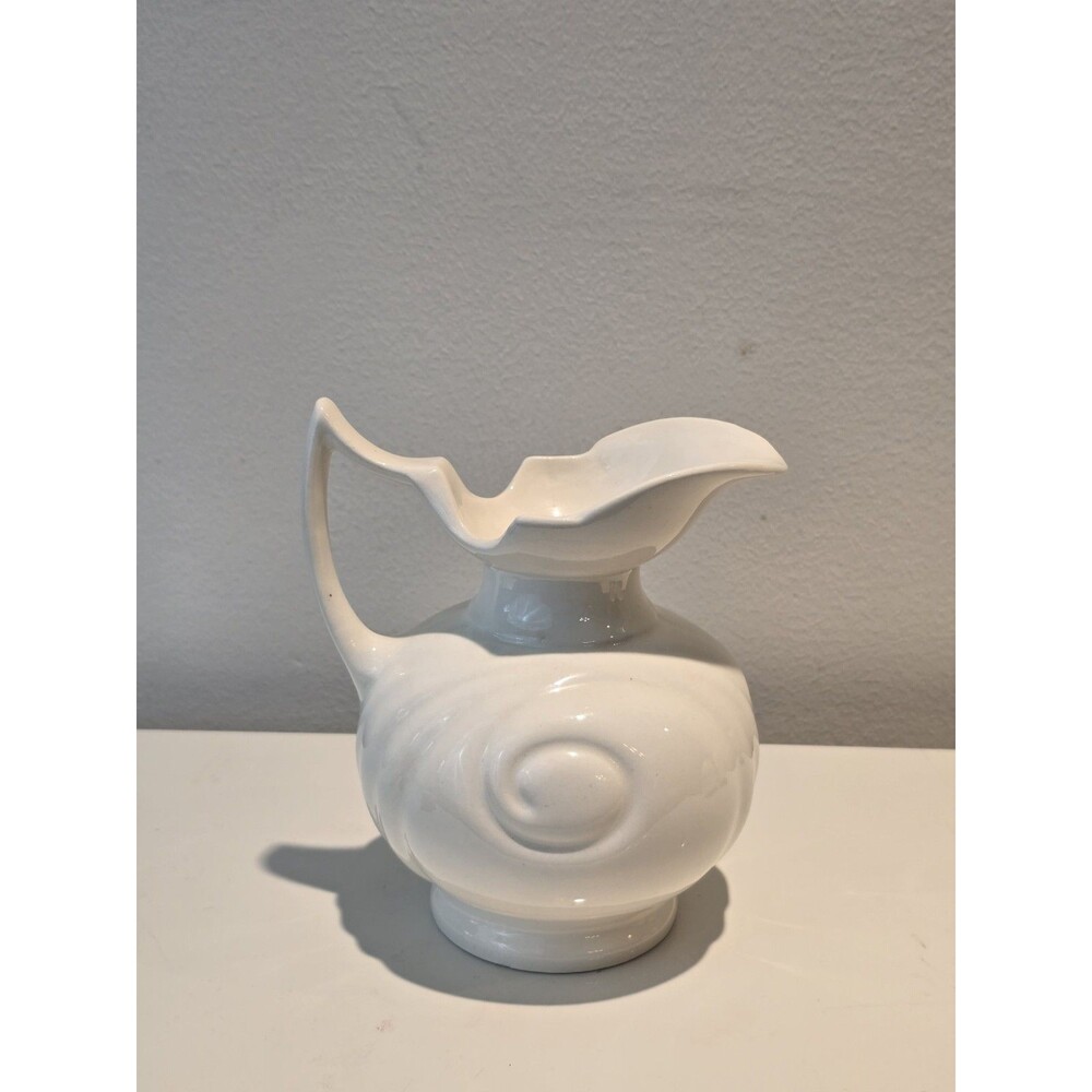 Royal Crown Denmark White Porcelain Creamer Pitcher Danish Modern MCM